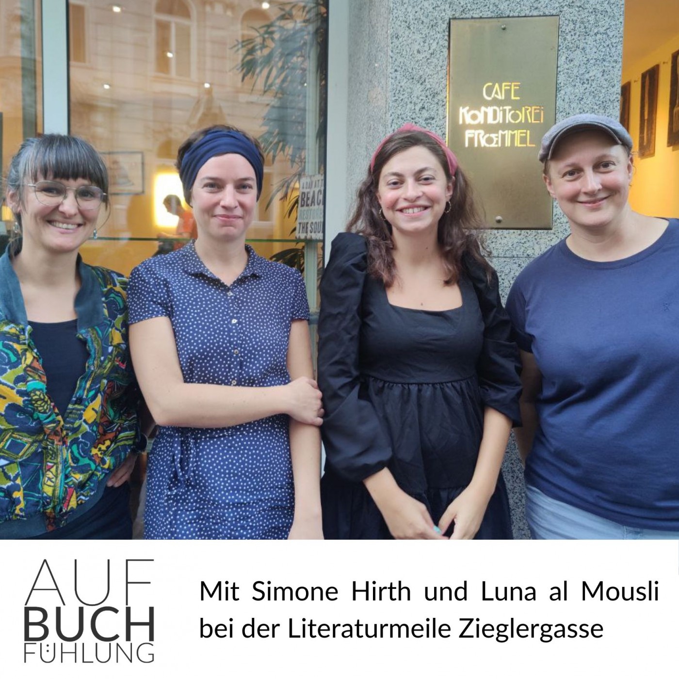 Mit Simone Hirth und Luna al Mousli bei der Literaturmeile Zieglergasse